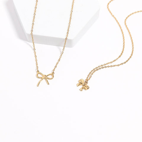 18K Gold PVD Stainless Steel Bow Connector Charm