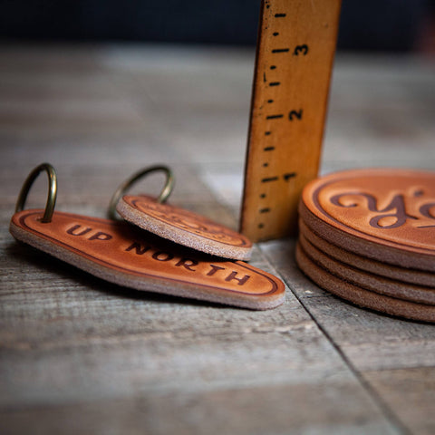 American Flag Leather Coaster