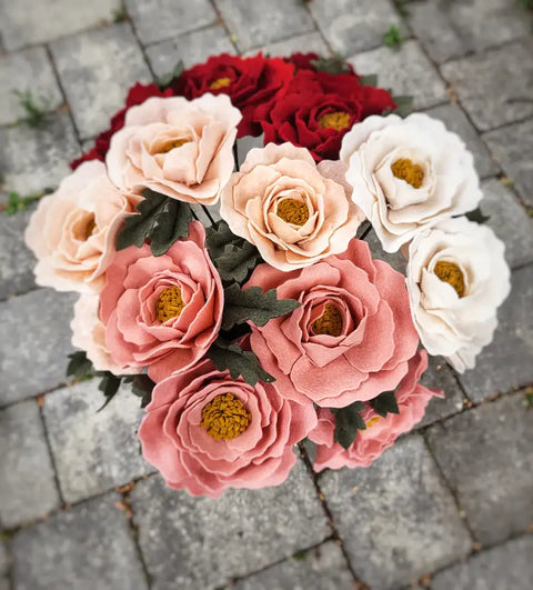Felt Peony
