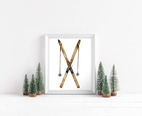 Vintage Ski Print