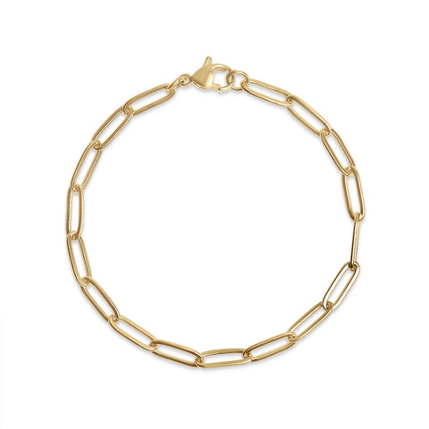 Stainless Steel Paperclip Chain Bracelet