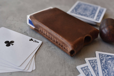 Playing Cards With Leather Sleeve