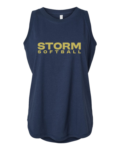 Chan Storm Softball Navy Tank Top - Girls & Womens Fits