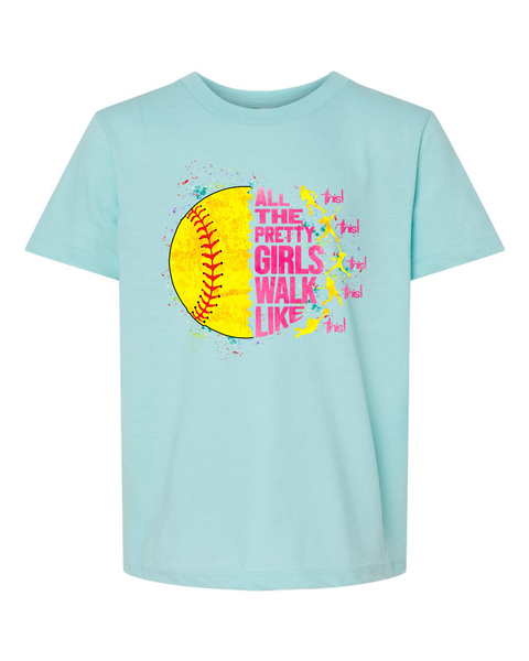 Softball All the Pretty Girls Youth T-Shirt