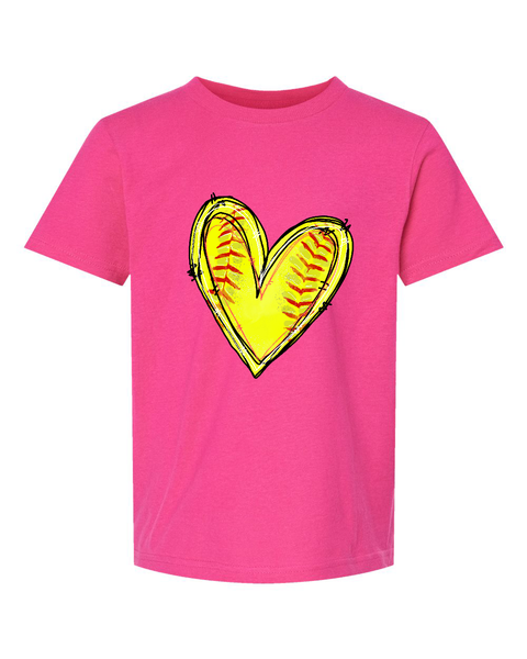 Softball Heart Youth T-Shirt
