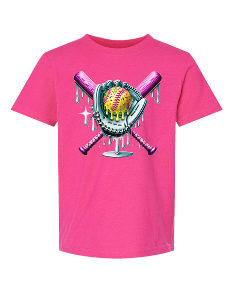 Softball Drip Youth T-Shirt