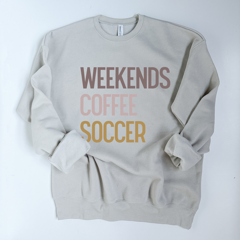 Weekends. Coffee. Sports. Ultra Soft Sweatshirt - Multiple Sports Available