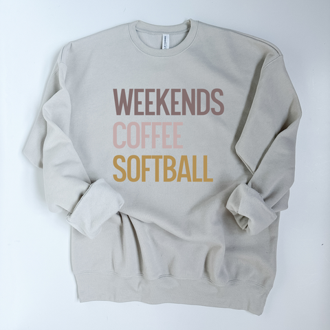 Weekends. Coffee. Sports. Ultra Soft Sweatshirt - Multiple Sports Available