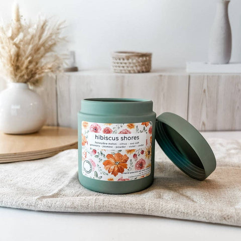 Hibiscus shores | deluxe soy candle tin | spring fragrances
