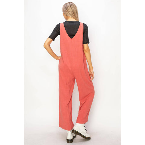 Linen Sleeveless Jumpsuit