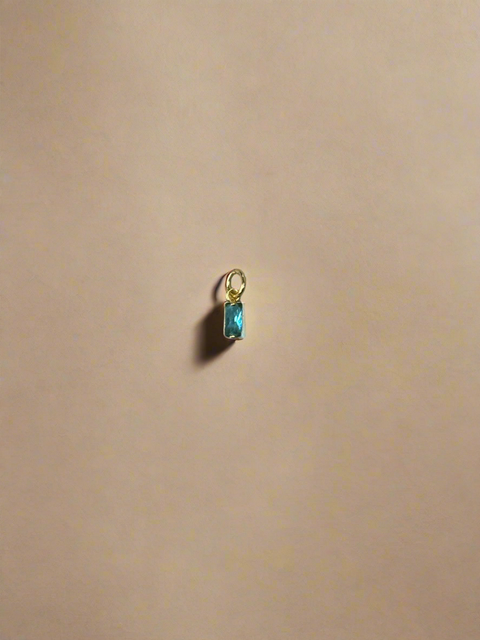 Rectangle Crystal Charm