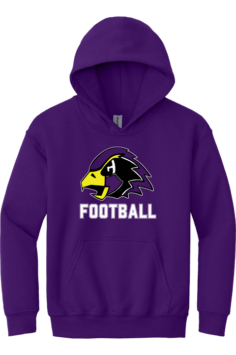 Chaska Hawks Football Purple Hoodie, Toddler-Adult Sizing