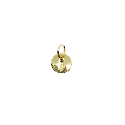 Stamped Tiny Initial Letter Charm in 18k Gold Filled Complete Alphabet