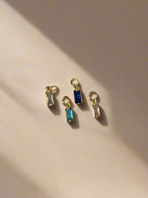 Rectangle Crystal Charm
