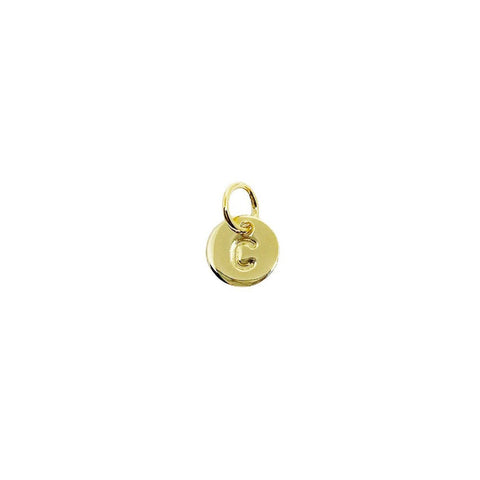 Stamped Tiny Initial Letter Charm in 18k Gold Filled Complete Alphabet
