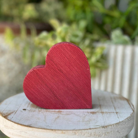 Sm. Dark Red Wash Heart