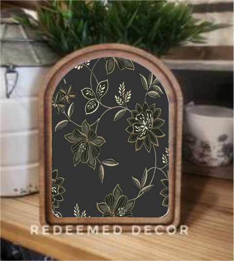 Arch Top York Floral Framed Art