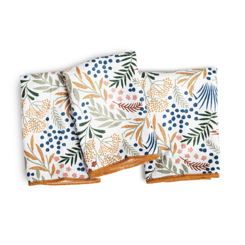 Mighty Minis Towel Set - Multi Leaf in Gold (set of 3)