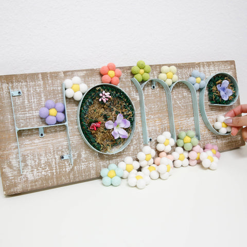 Felt Flower Spring Easter Summer Wool Pack of 10 in a Box