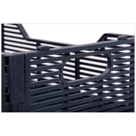 Navy Folding Storage Crate, 12x8x4.5"