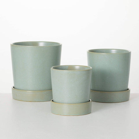 Modern Matte Mint Planters, 3 Sizes Available