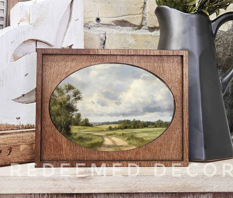 Framed Dirt Road Mini Art
