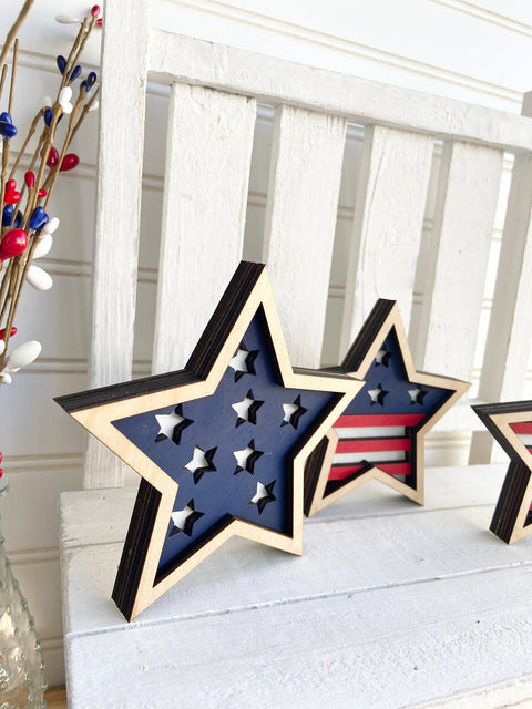Patriotic Stars, Patriotic Decor, July 4th Decor