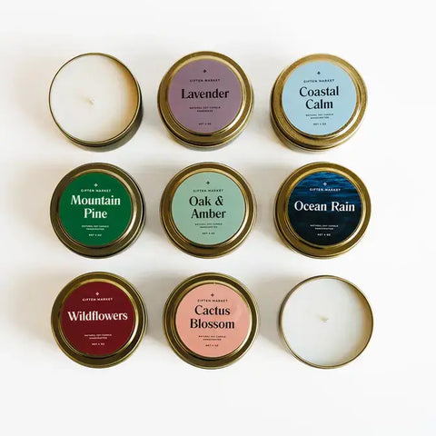 Strong & Courageous Soy Candle - 4oz Gold Travel Tin
