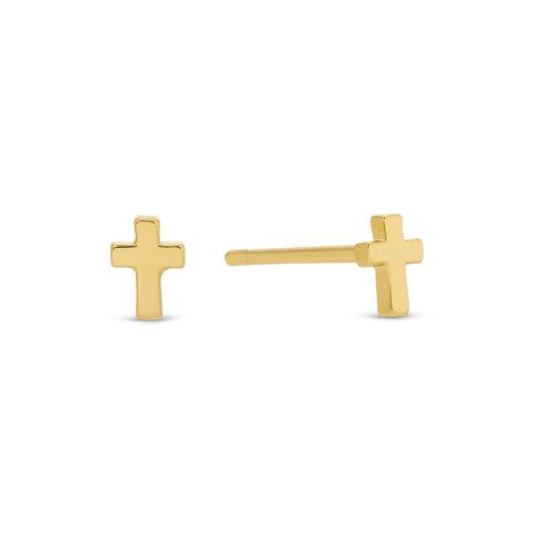 Small Cross Studs On Velvet Gift Tag