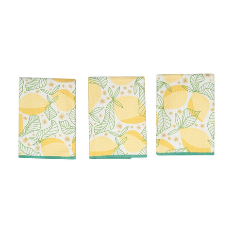 Mighty Mini Towel (Set of 3) Reversible - RJW Lemon Sparkle