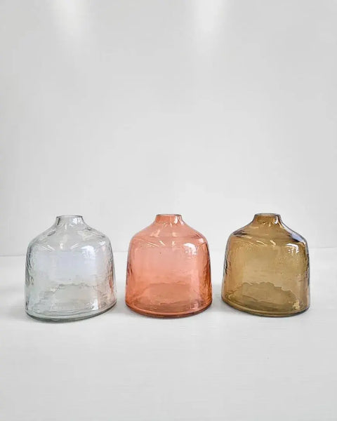 Bella Hammered Bud Vase | Handblown in India