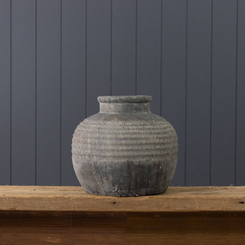 Round Terracotta Vase