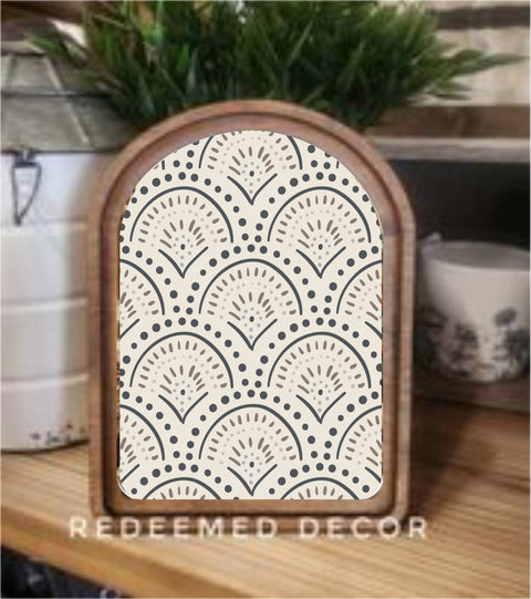 Arch Top Arch Pattern Light Framed Art
