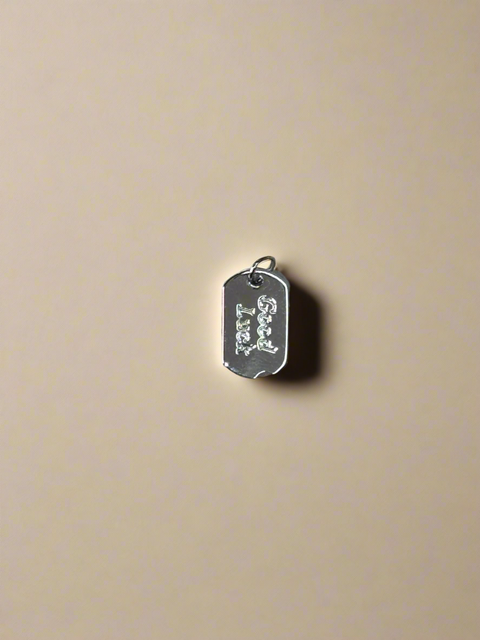 Good Luck Dog Tag Charm