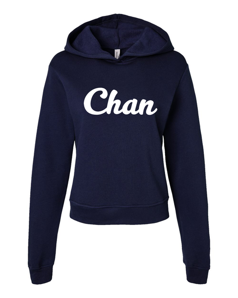 Chan Women's Fit Cropped Hoodie, Navy