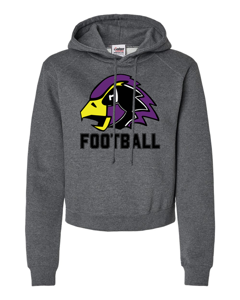 Chaska Hawks Football Women's Fit Charcoal Hoodie