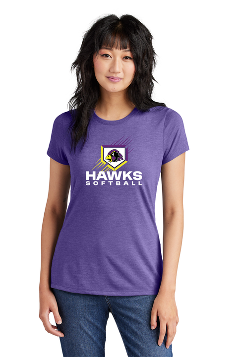 Chaska Hawks Softball Diamond Ultra-Soft Tee - Women's Cut