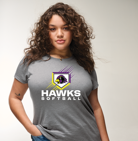 Chaska Hawks Softball Diamond Ultra-Soft Tee - Women's Cut
