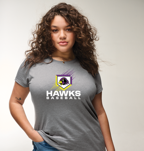Chaska Hawks Baseball Diamond Ultra-Soft Tee - Women's Cut