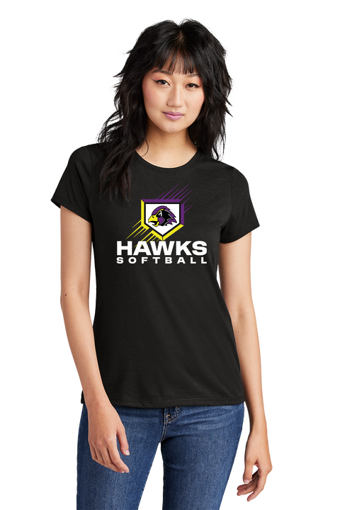 Chaska Hawks Softball Diamond Ultra-Soft Tee - Women's Cut