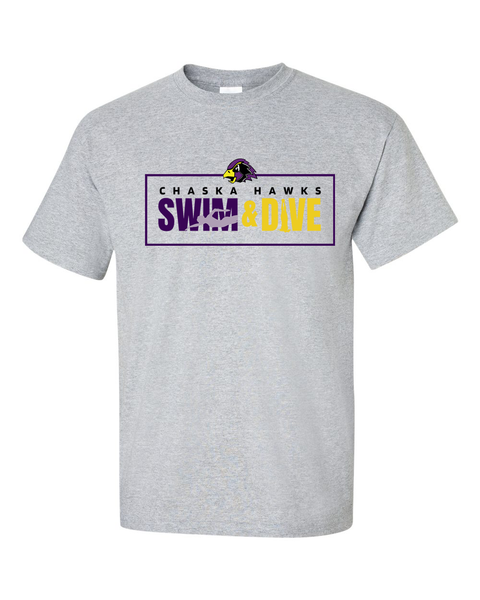 Chaska Hawks Swim & Dive Adult Unisex Tee, 3 colors available