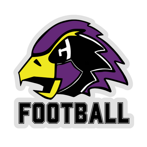 Chaska Hawks Football Vinyl Stickers, Multiple Sizes