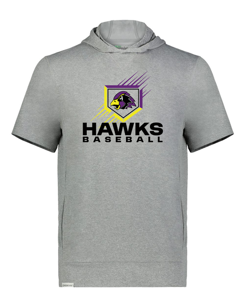 Chaska Hawks Baseball Diamond Black Short Sleeve Hoodie  - Youth & Adult Sizes