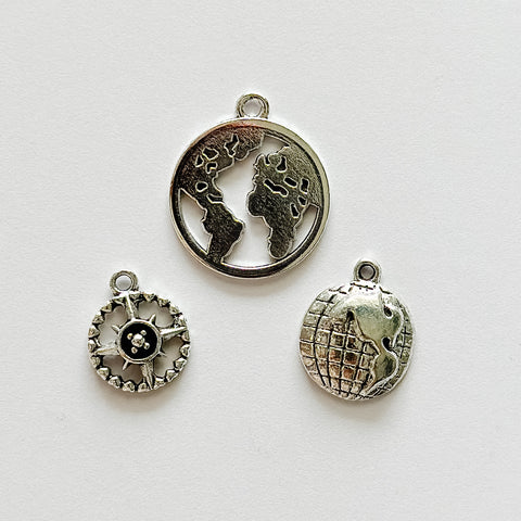 Travel Charms - Plated Zinc Alloy