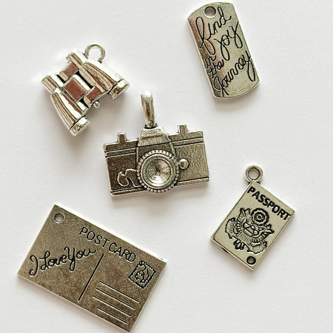 Travel Charms - Plated Zinc Alloy