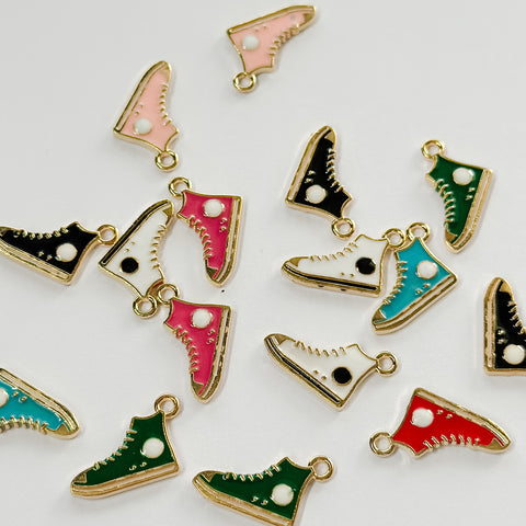 Trendy Shoe Enamel Charm, 7 colors
