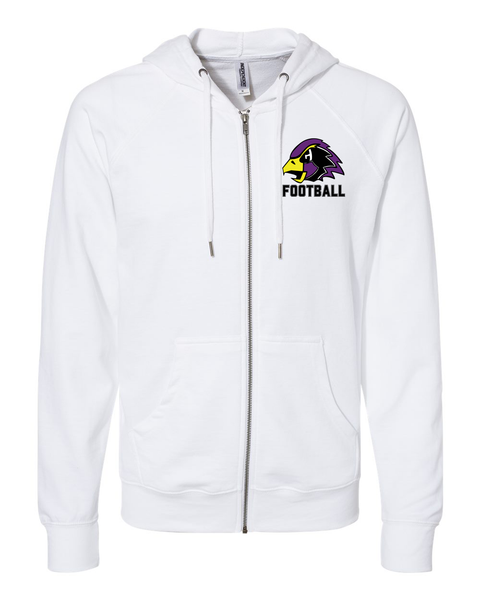 Chaska Hawks Football Full-Zip Lightweight Hoodie