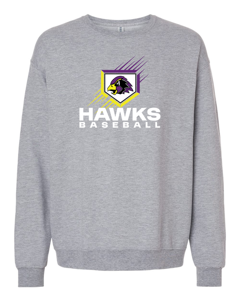 Chaska Hawks Baseball Diamond Ultra Soft Unisex Crewneck Sweatshirt