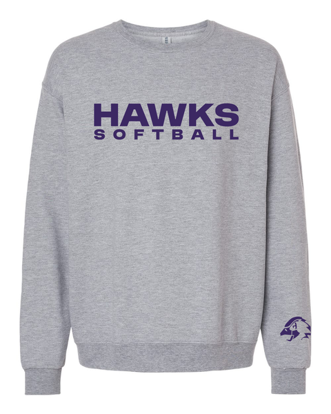 Chaska Hawks Softball Ultra Soft Unisex Crewneck Sweatshirt