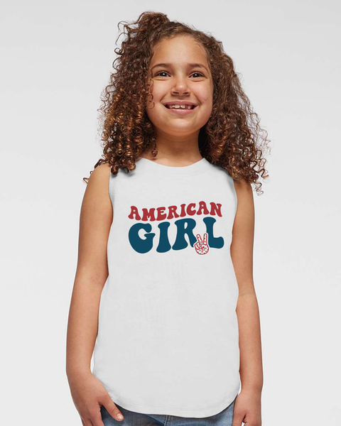 American Girl Youth Tank, Summer & 4th of July